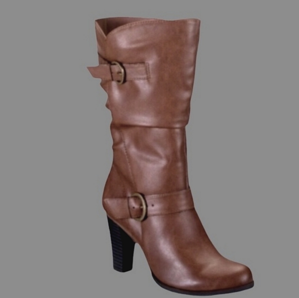 🛑BOGO 🆕Classic Chic Cognac Leather Fashion Boot